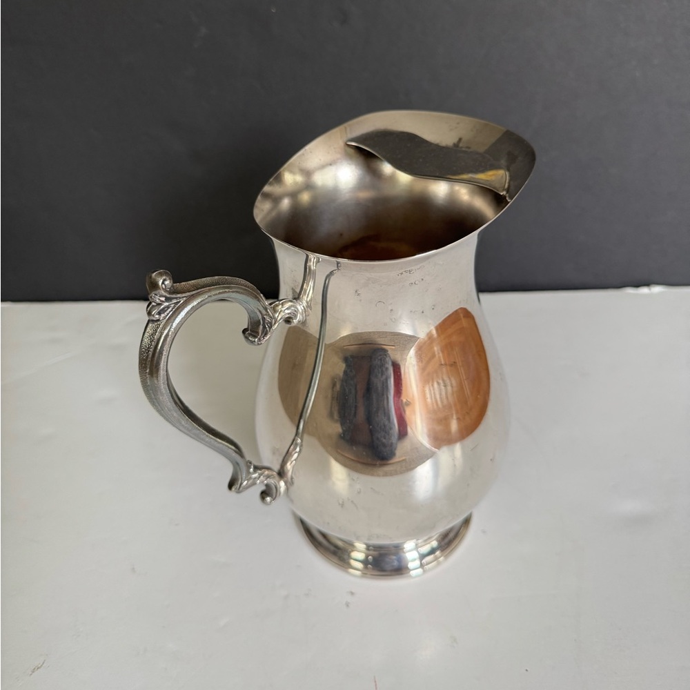 International Silver Company Silverplate Footed Water Pitcher Handle & Ice Lip
